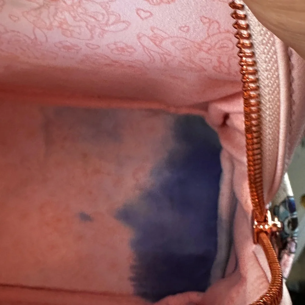 Loungefly Disney Parks Mini Backpack Stitch & Angel Valentines‎ Day Rose Gold
